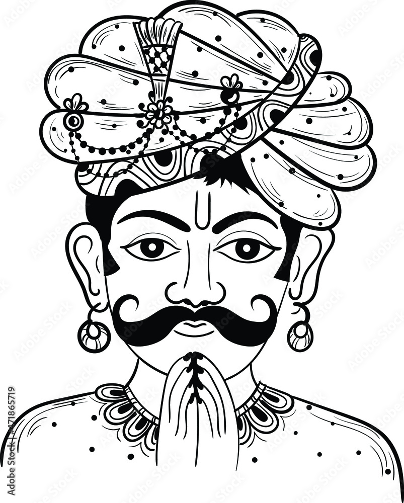 Flat illustration of Ravana face. 25095802 Vector Art at Vecteezy