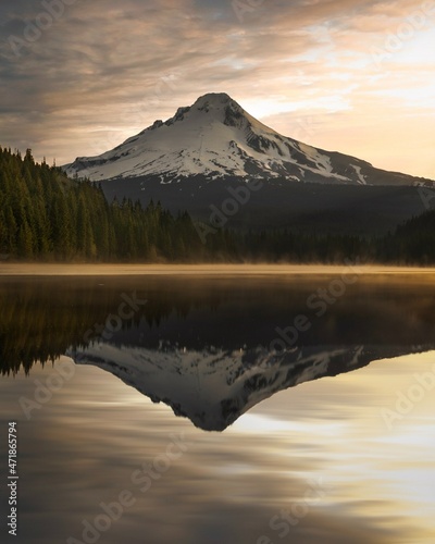 sunset in the mountains