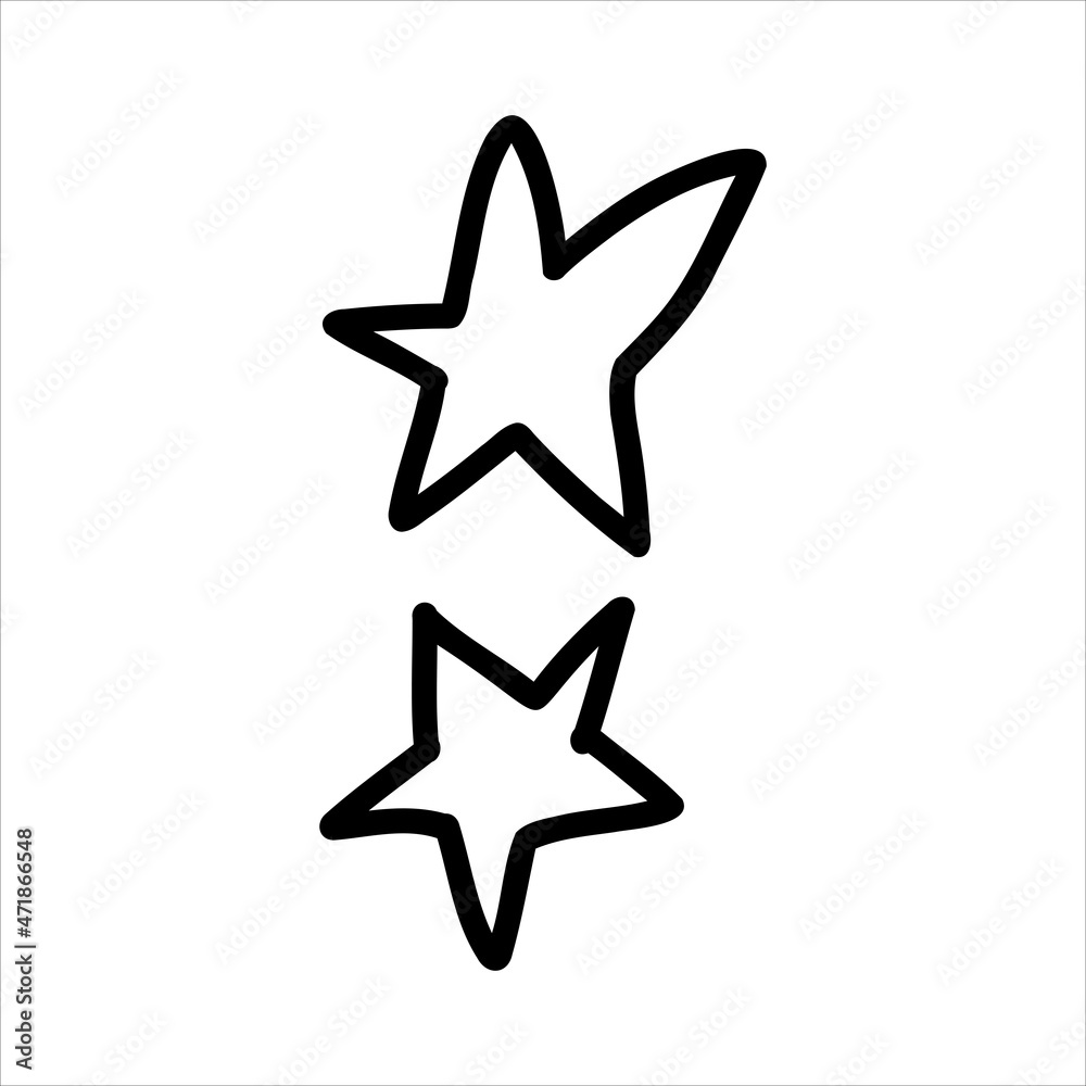 Star Doodle stars vector doodle kawaii illustrations Star Doodle stars vector doodle kawaii illustrations