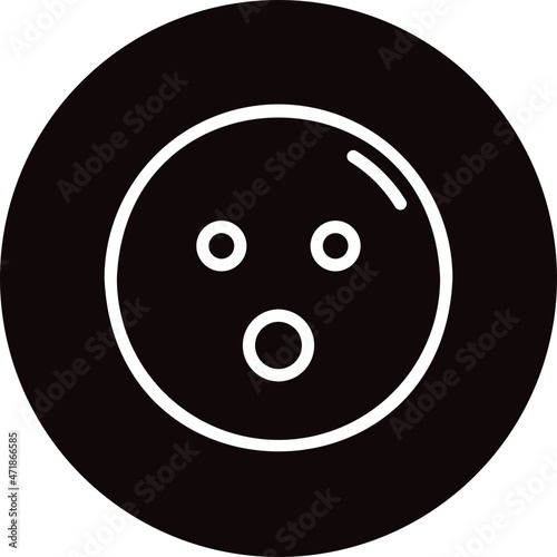 astonished glyph icon