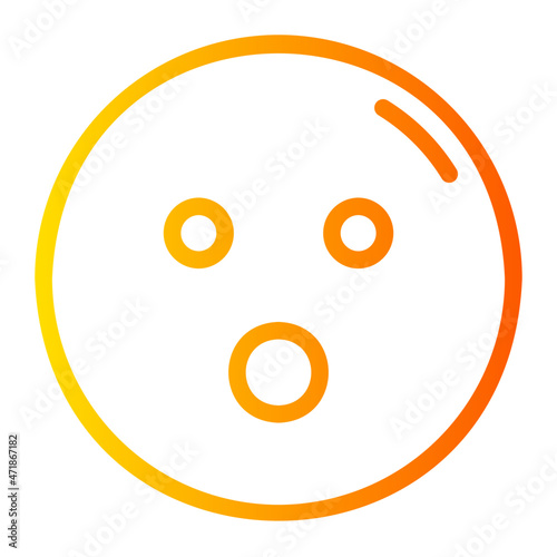 astonished gradient icon