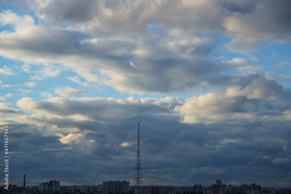landscape disturbing sky over the city landscape disturbing sky over the city
