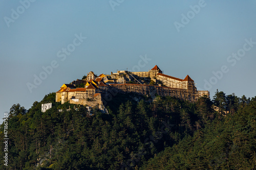 The castle of Rasnov or Rosenau in Romania