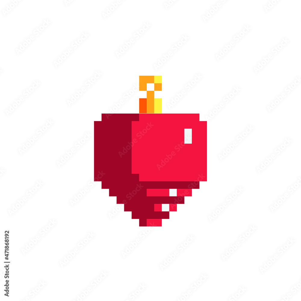 Christmas tree toy pixel art 8-bit icon. Design for greeting card, logo, web, mobile app. Сhristmas ball isolated vector illustration. Christmas tree toy pixel art 8-bit icon. Design for greeting card, logo, web, mobile app. Сhristmas ball isolated vector illustration.