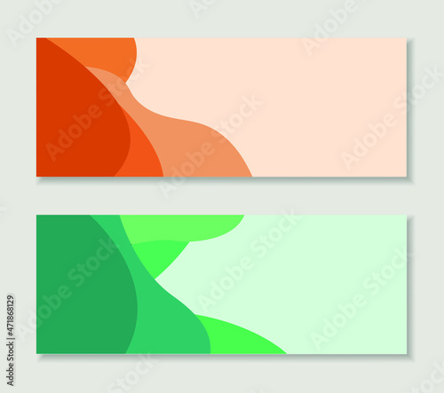 Flat abstract banner