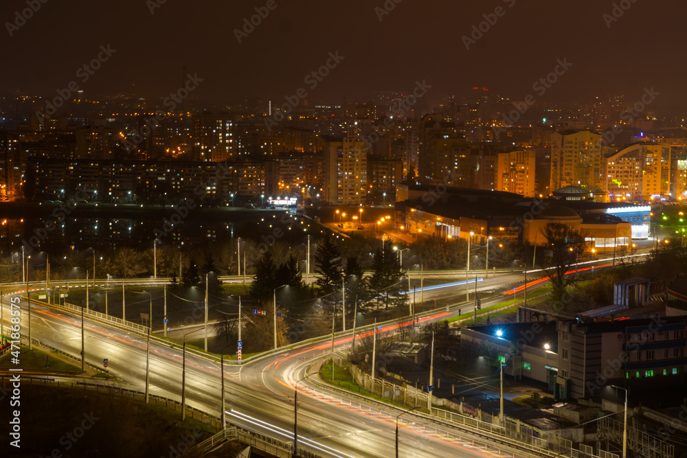 cityscape night street illumination 