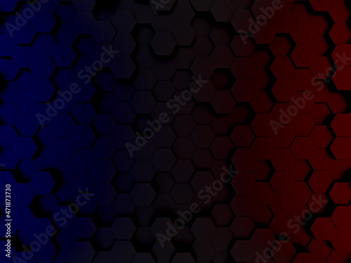 Background Abstract wallpaper Hexagon. 3D Scene
