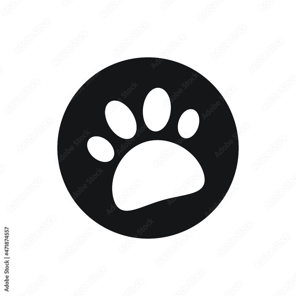 Animal paw print icon