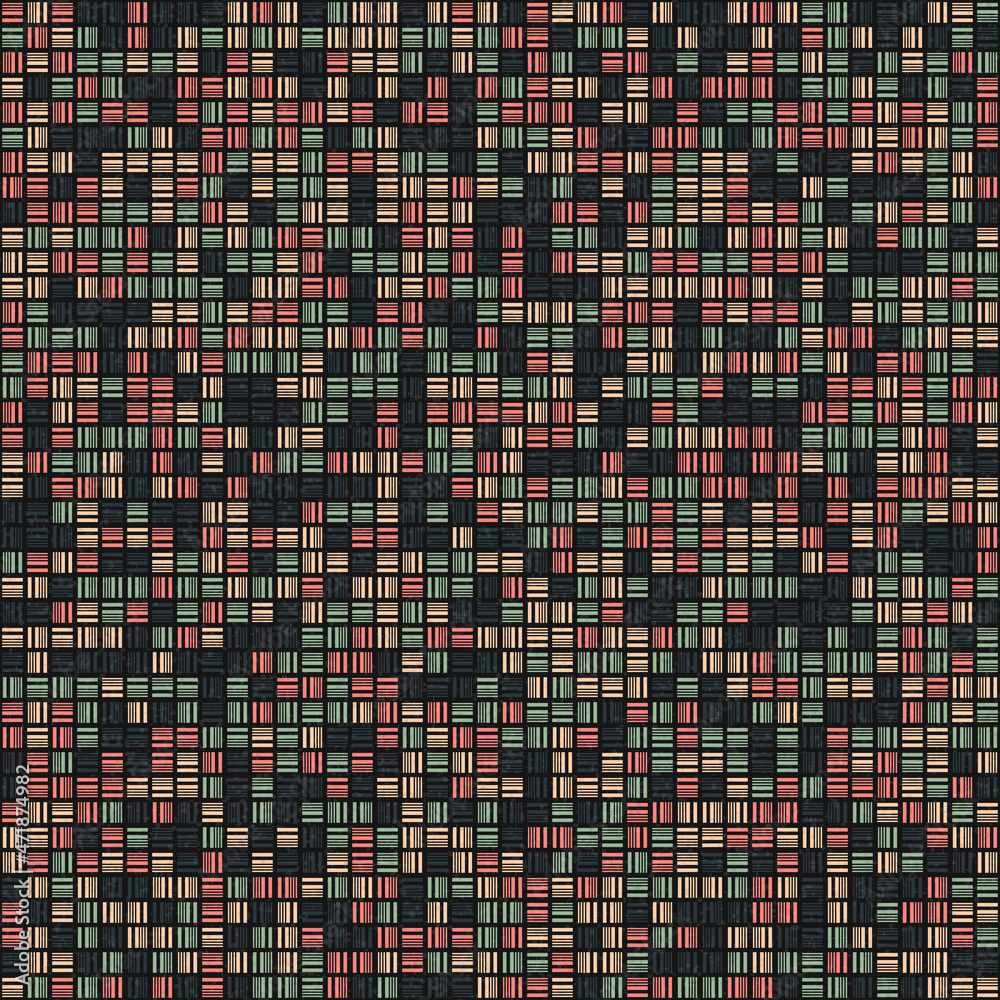 Fototapeta premium Abstract Geometric Pattern generative computational art illustration