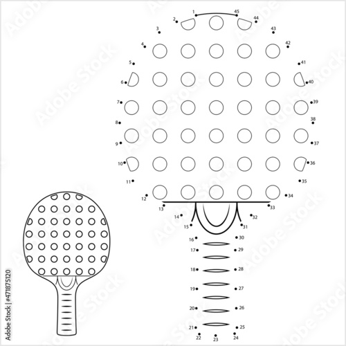 Ping Pong Racket Icon Dot To Dot Y_2111001