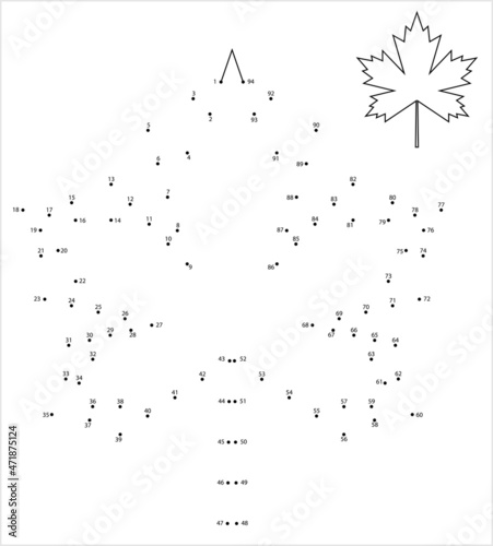 Maple Leaf Icon Dot To Dot Y_2111001