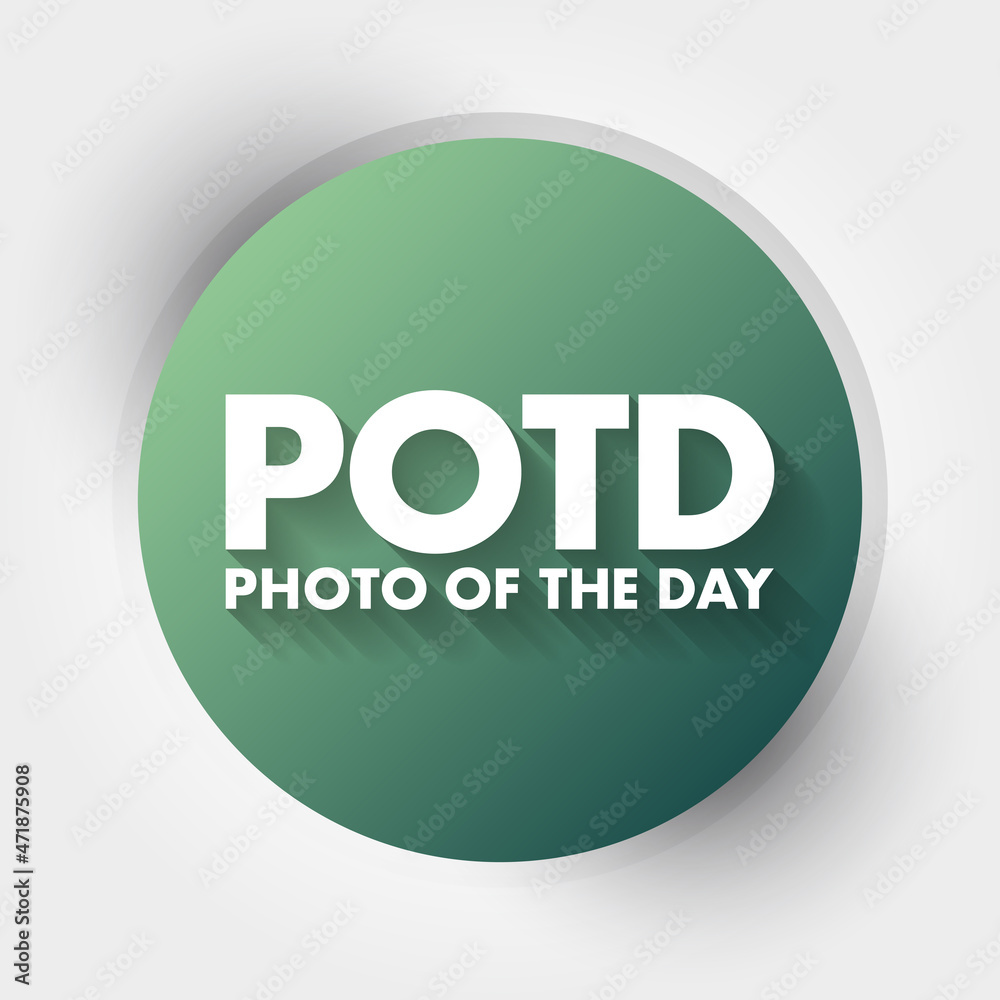 POTD - Photo Of The Day acronym, concept background POTD - Photo Of The Day acronym, concept background