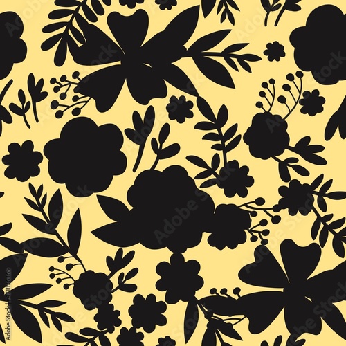 Decorative nature seamless pattern. VECTOR ILLUSRATION.