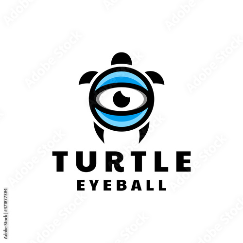 Turtle eyeball in white background, template vector logo design as you editable