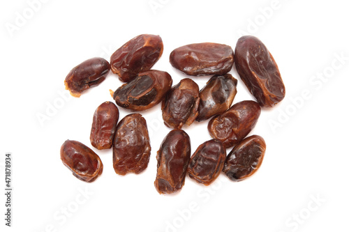 Dates isolated on white background.