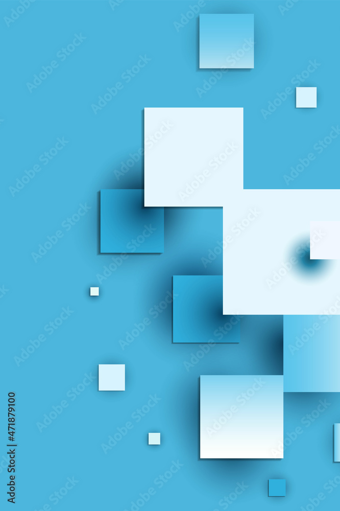 Seamless blue geometric background. Squares with shadow on blue. Vector illustration Seamless blue geometric background. Squares with shadow on blue. Vector illustration