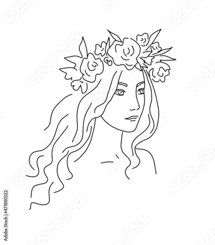 Girl with wreath