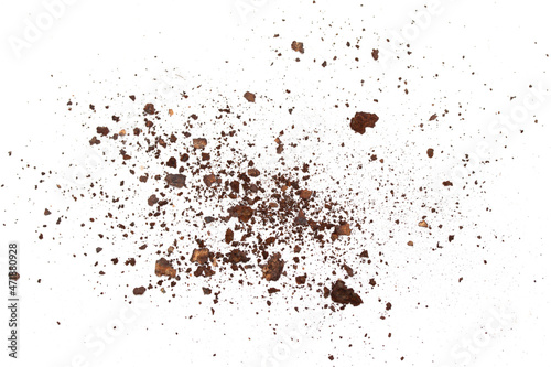 rusty dust on white background
