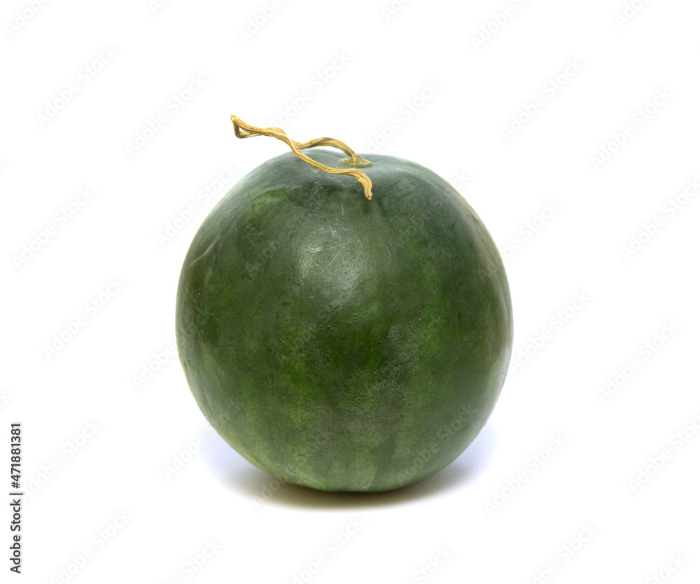 Green watermelon on a white background. Green watermelon on a white background.