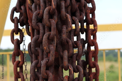 Old decayed chains. photo