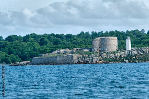 Tower of the Island of Ses Sargantanes in Menorca - Spain. photo