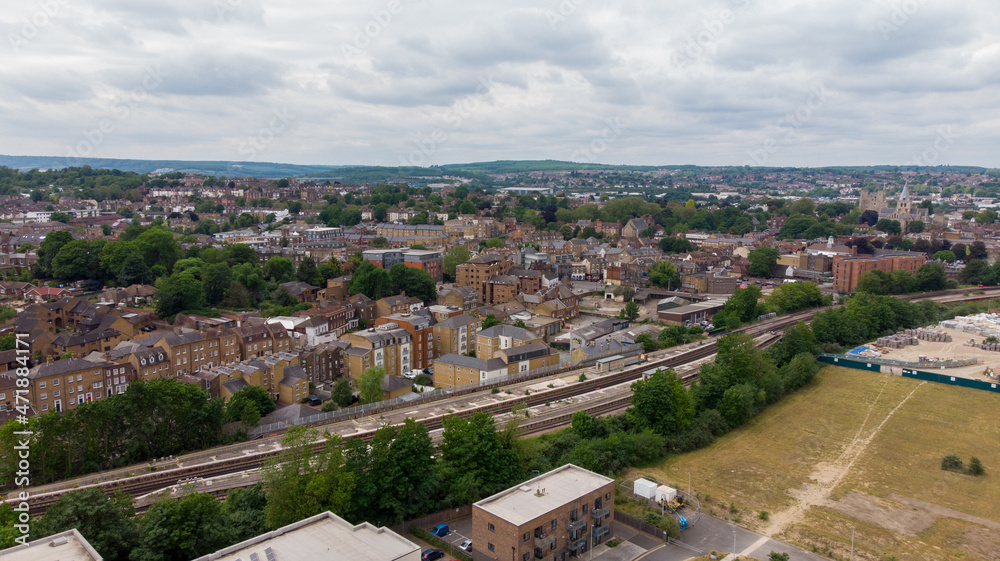 Obraz premium aerial view of Medway