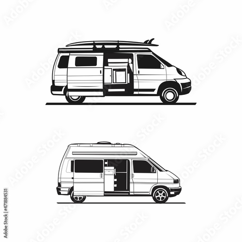 camper van silhouette