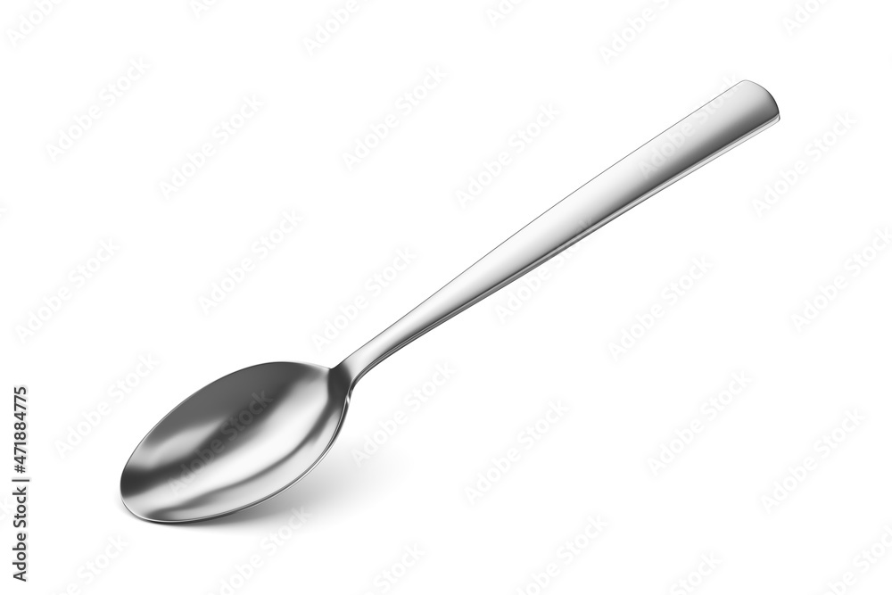 Teaspoon isolated on white . 3d rendering illustration. Teaspoon isolated on white . 3d rendering illustration.