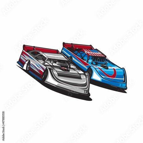  bundle set dirt racing car vector