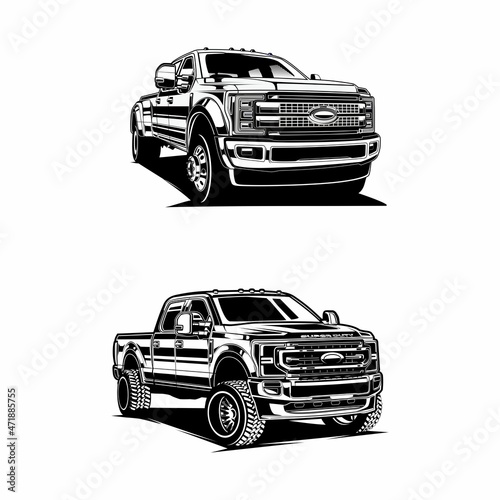 pickup truck silhouette photo