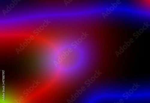 Multicolored defocused background. Rainbow, neon. Blurry lines and spots. Bright colors. Background for the cover of a laptop, notebook.