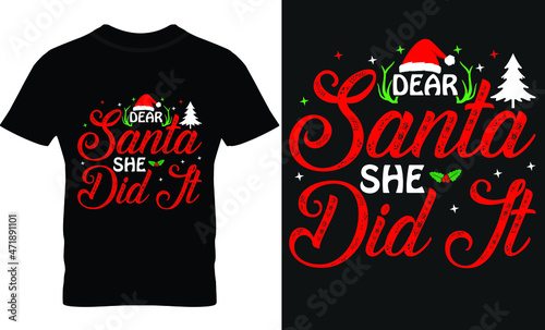 Christmas Funny Santa t shirt design