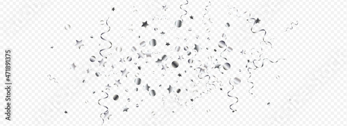 Silver Ribbon Falling Vector Panoramic