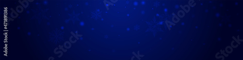 Glow Dots Vector Pnoramic Blue Background. Shiny