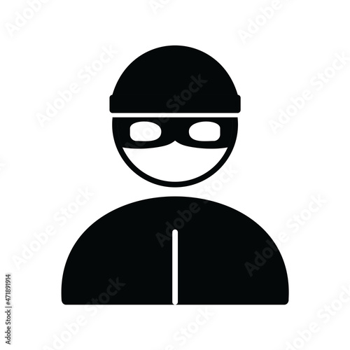 Thief, criminal, robber icon. Illustration vector