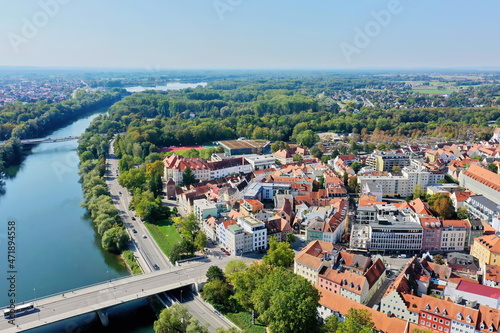 Luftbild von Ingolstadt bei schönem Wetter photo