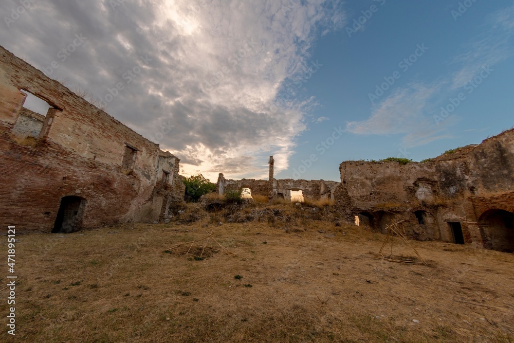 View of the ancient Abbey of Sant'Agata Martire in Puglia - Italy View of the ancient Abbey of Sant'Agata Martire in Puglia - Italy