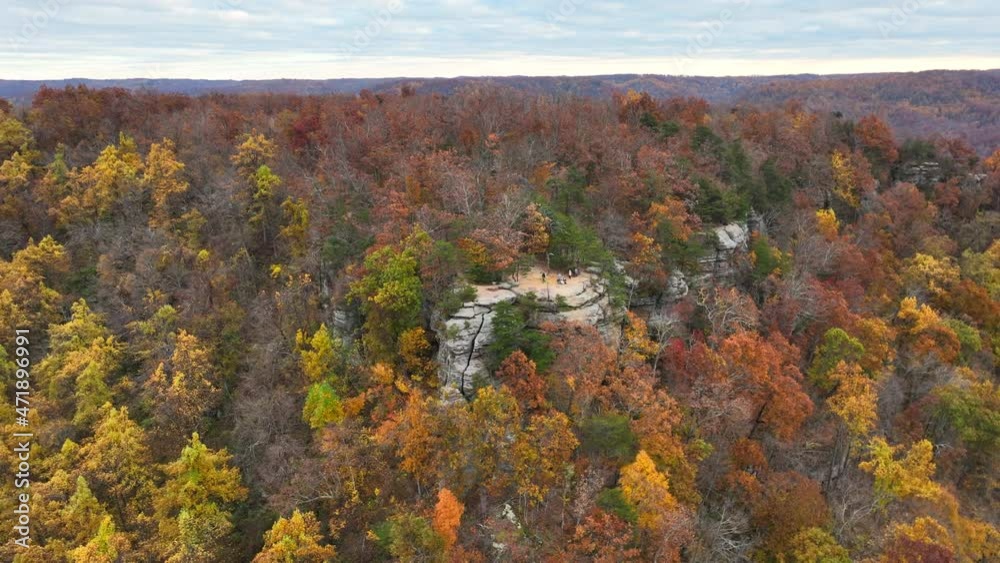 aerial view over peak fall foliage aerial view over peak fall foliage