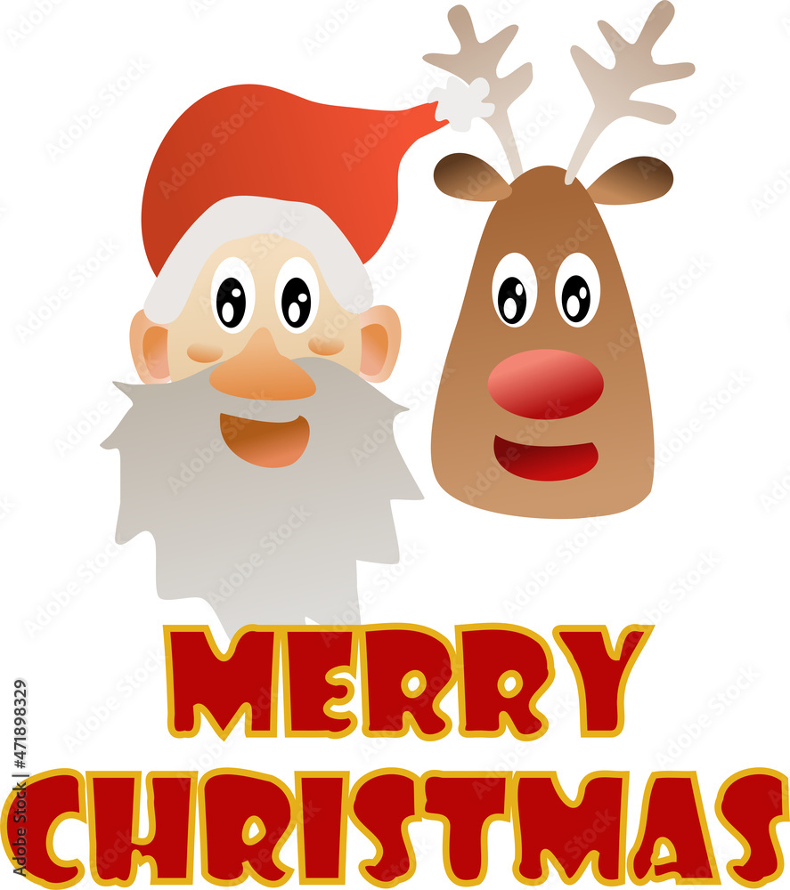Santa Claus and Rudolph reindeer Santa Claus and Rudolph reindeer