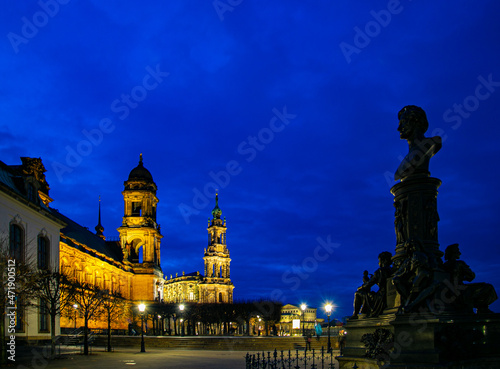 Evening Dresden in autumn.