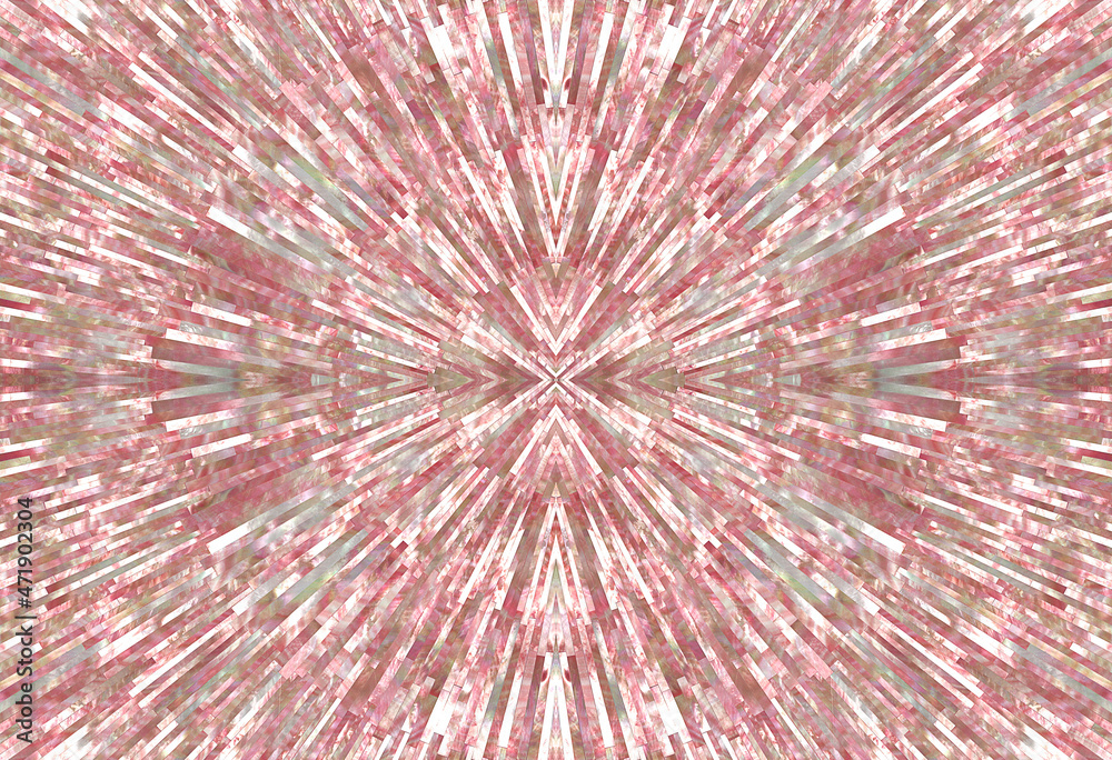 Obraz premium Pink nacre mother of pearl material in starburst pattern