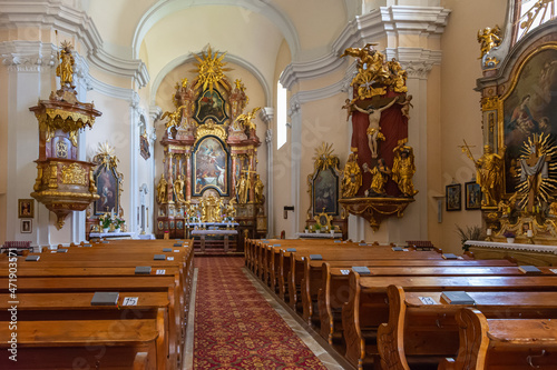 Interior View of Monastery Klostermarienberg near Mannersdorf an der Rabnitz in Burgenland in Austria