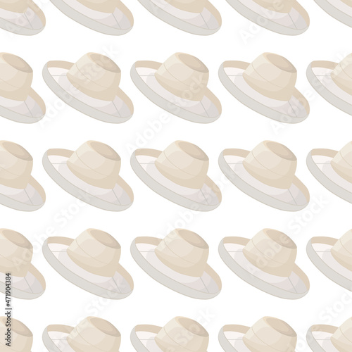 Illustration on theme pattern women sun hats