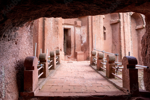 Access to a church of Lalibela, Ethiopia