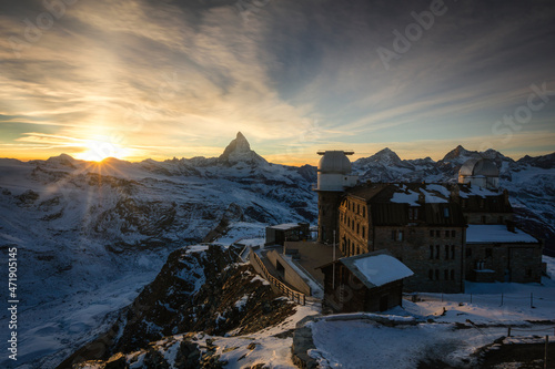 Snowy panorama of Gornergrat photo