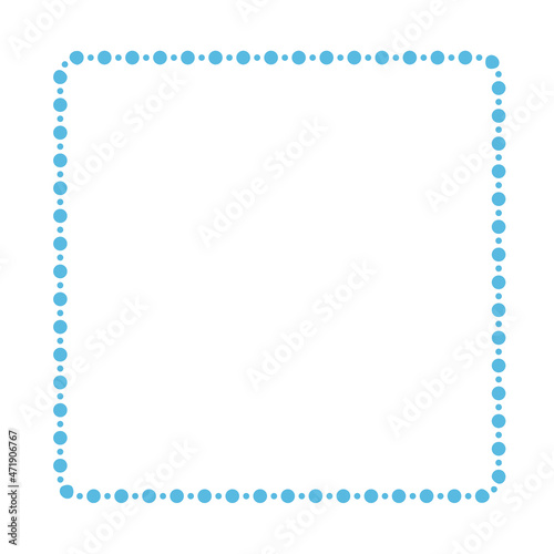 new year or christmas decor bead garland square frame or border