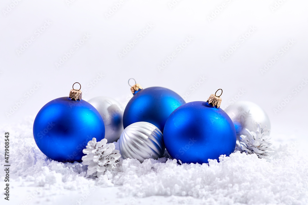  Christmas composition. a pattern of christmas balls on white background