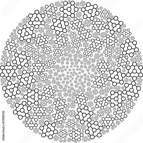 Blockchain icon twirl spheric mosaic. Blockchain elements are grouped into globula cycle design concept. Abstraction spheric globula mosaic organized from regular blockchain symbols.