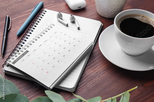 Paper calendar for December...