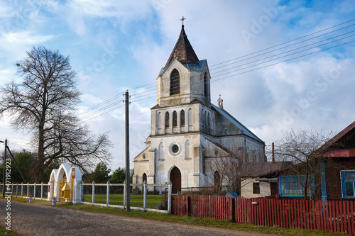Old ancient Saint Alexis Church in the Selets village, Bereza district, Brest region, Belarus. photo